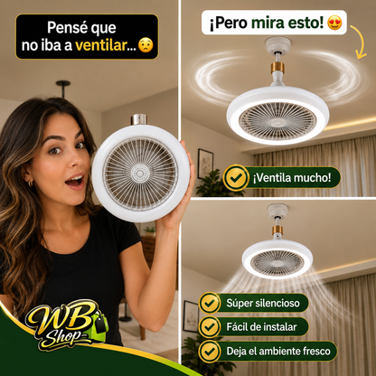 Ventilador Silencioso con Luz - dos en uno